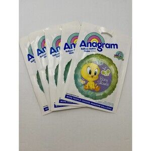 Looney Tunes Tweety 18” Milar Baby Shower Balloon WB Vintage 90’s Y2K Lot Of 5.